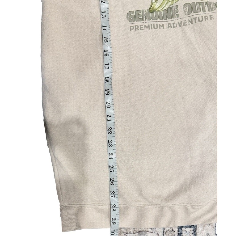 Columbia Men's L Bass Fishing Graphic Crewneck Sweatshirt Beige Cotton Blend - Picture 3 of 6